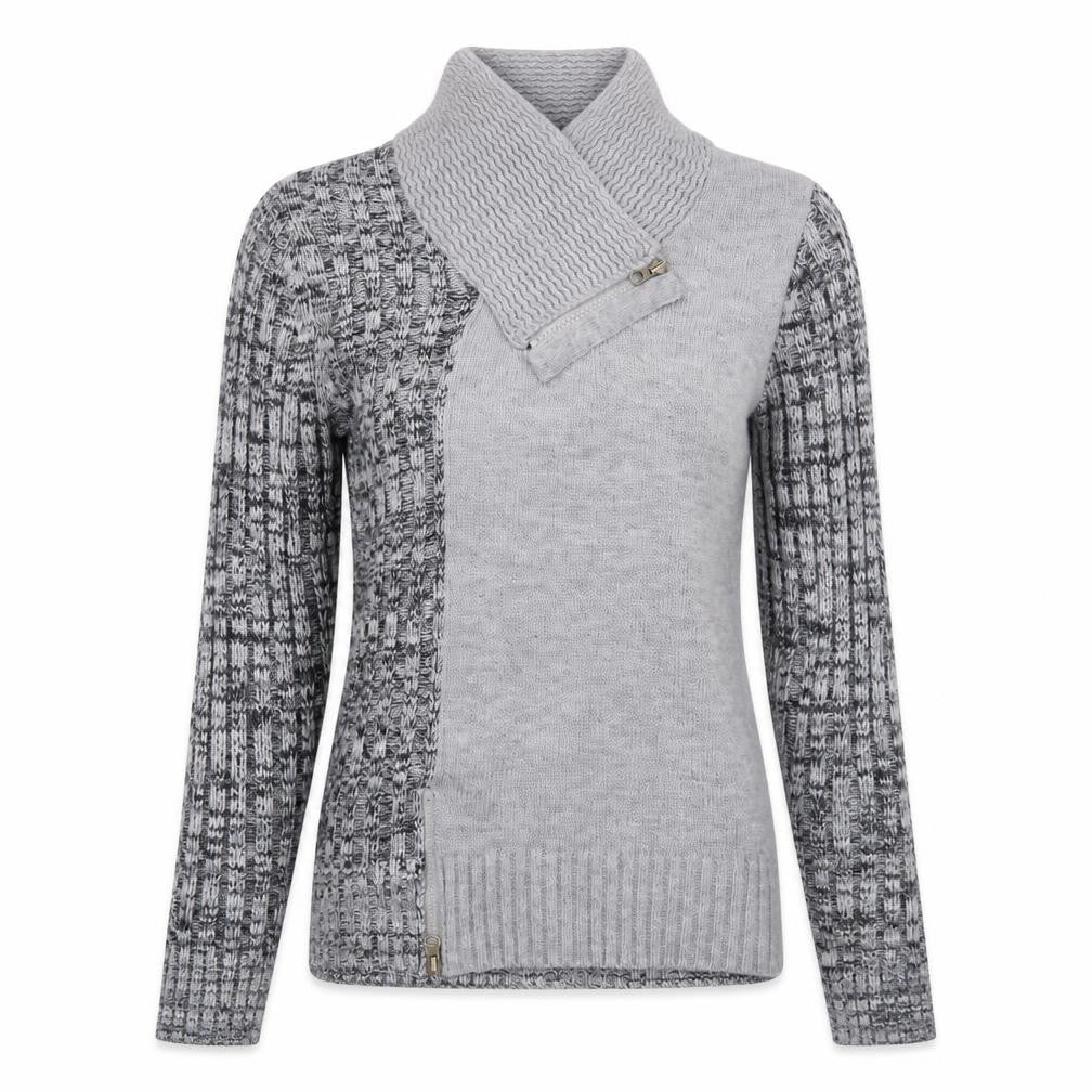 Rainbow Womens Grey High Neck Acrylic Pullover Jumper Size 8