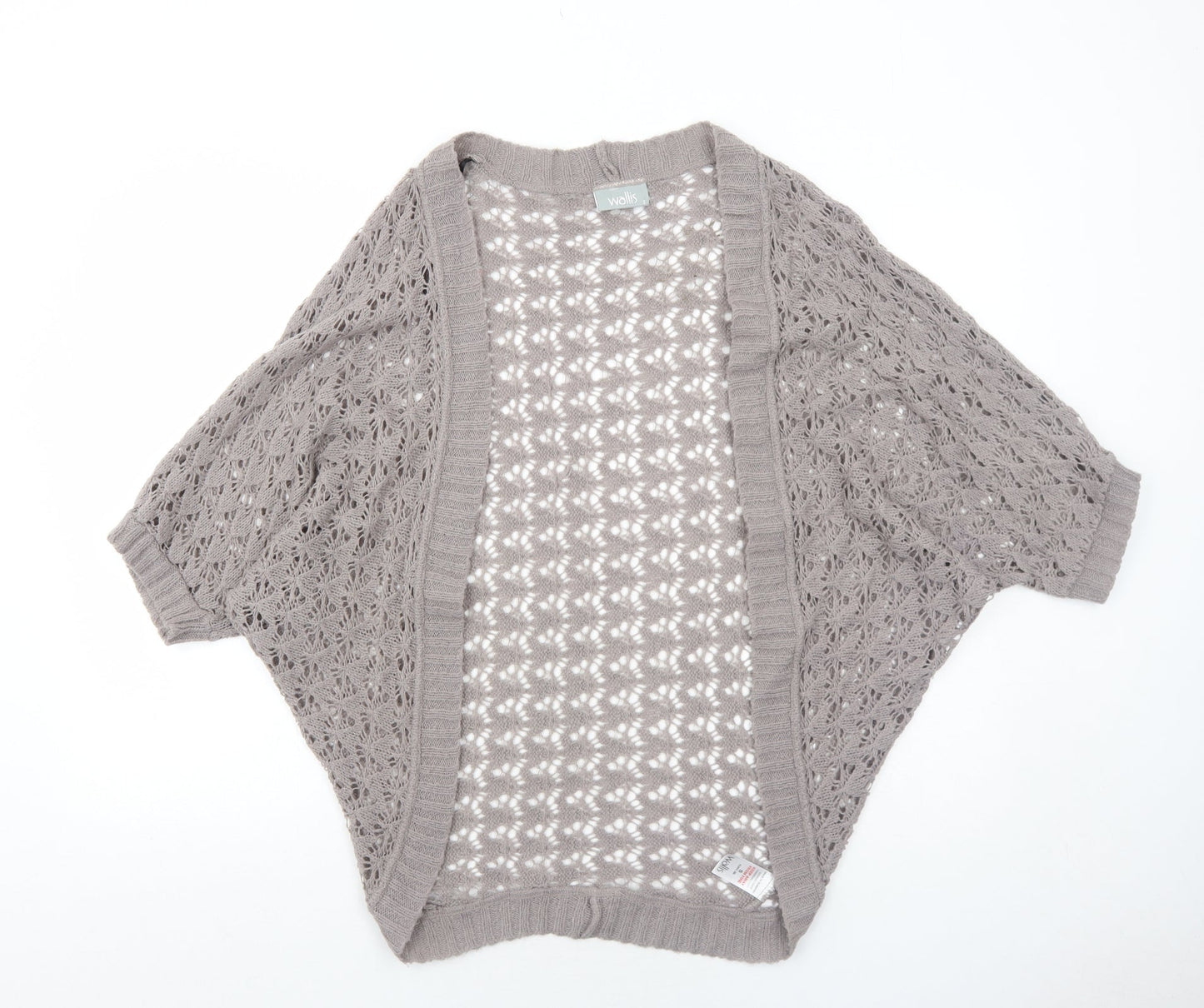Wallis Womens Grey V-Neck Acrylic Cardigan Jumper Size S