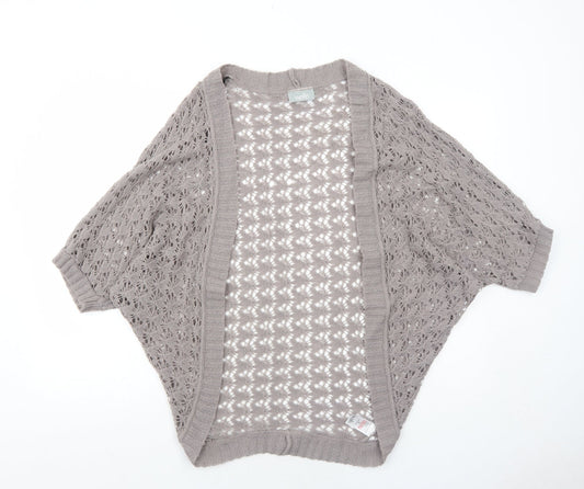 Wallis Womens Grey V-Neck Acrylic Cardigan Jumper Size S