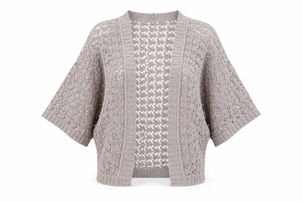 Wallis Womens Grey V-Neck Acrylic Cardigan Jumper Size S