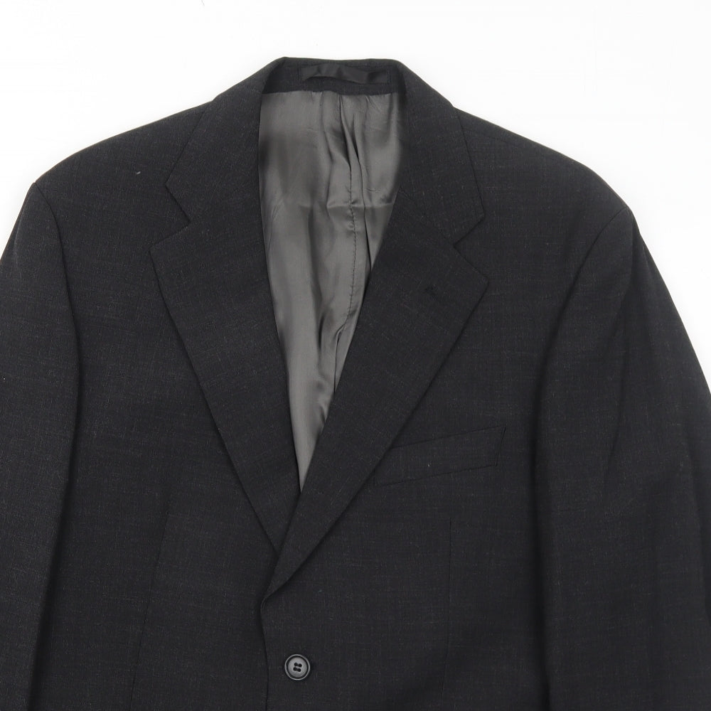 Impressions Mens Grey Polyester Jacket Suit Jacket Size 42 Regular