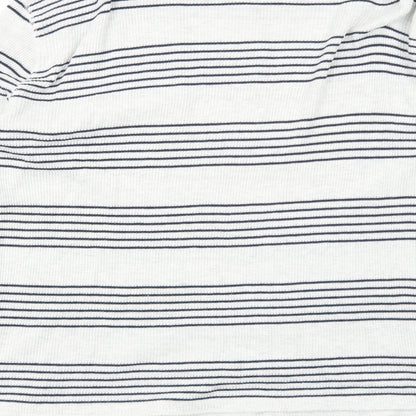 Gap Womens Grey Round Neck Striped Cotton Pullover Jumper Size L