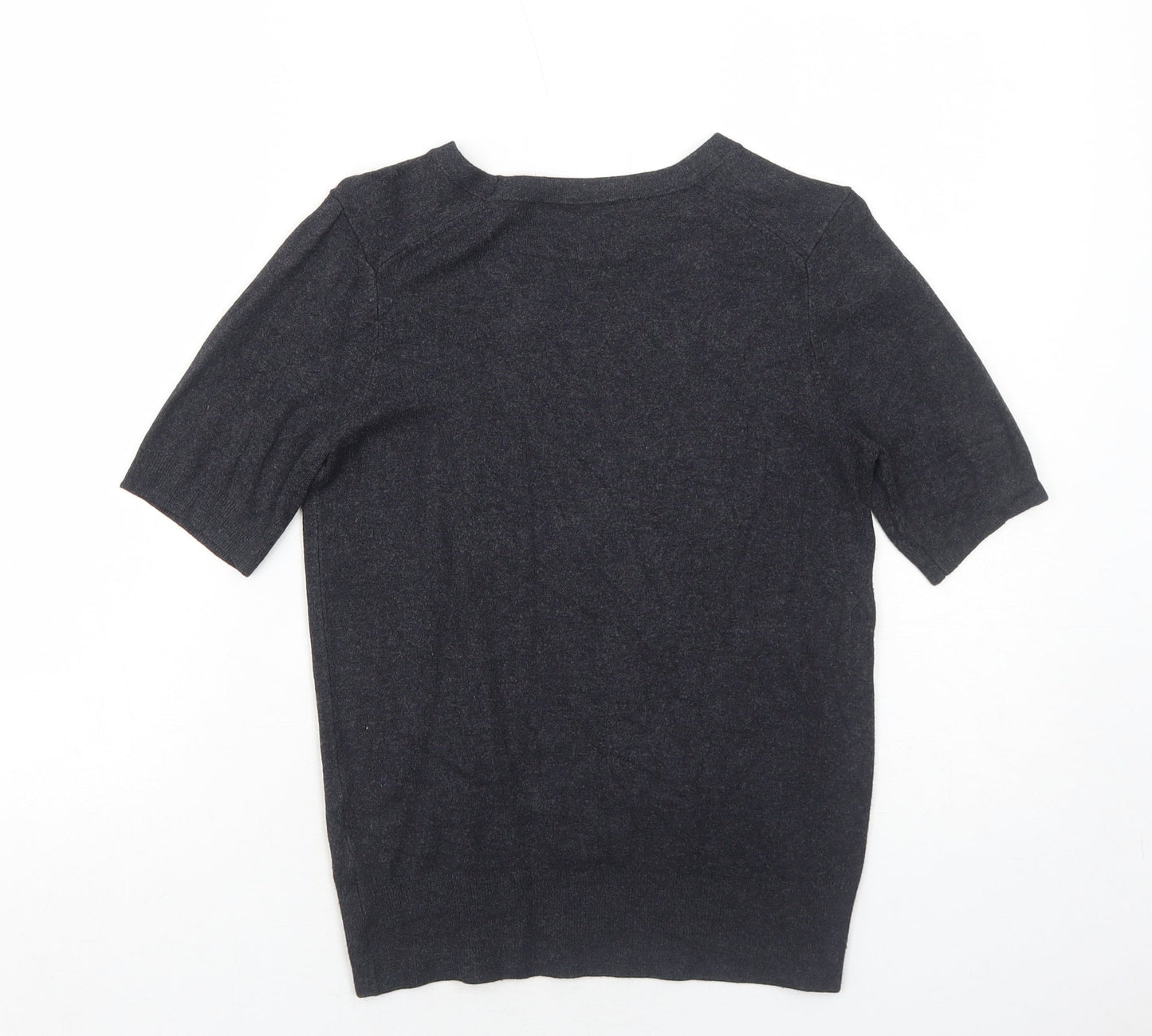 Zara Womens Grey Round Neck Acrylic Pullover Jumper Size M