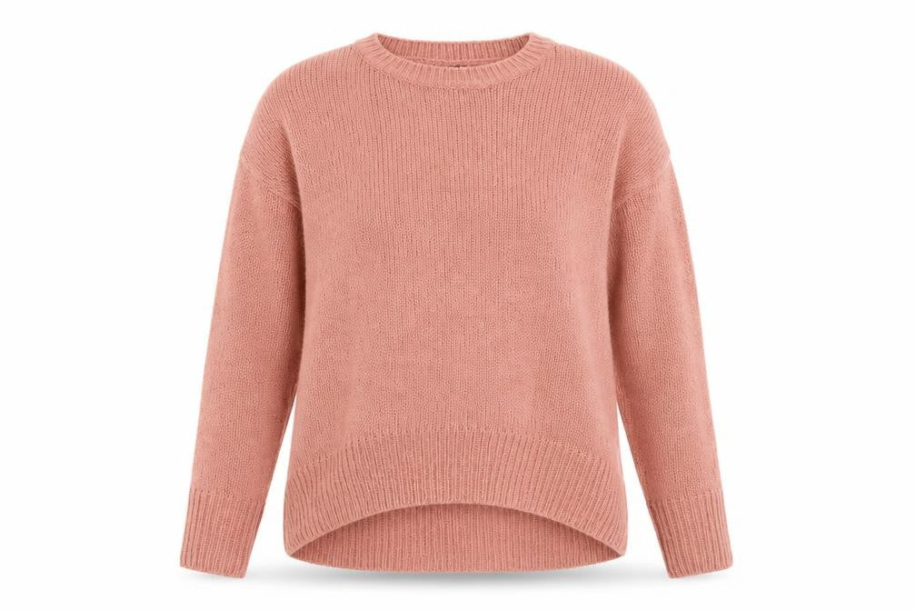 New Look Womens Pink Round Neck Acrylic Pullover Jumper Size 8