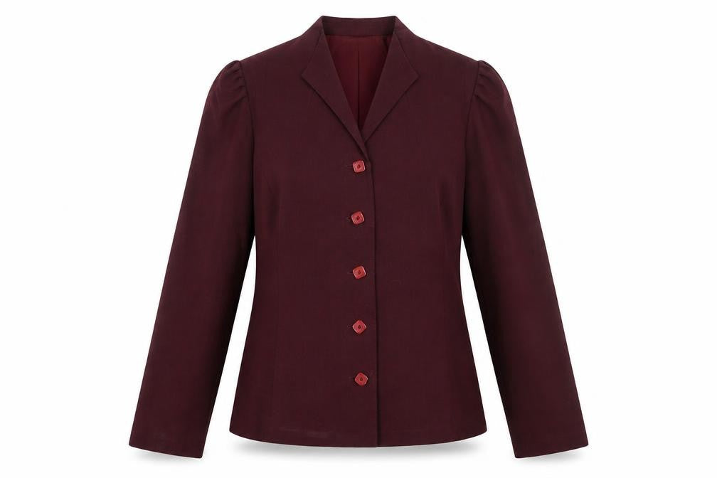 Country Casuals Womens Red Jacket Blazer Size 14 Button