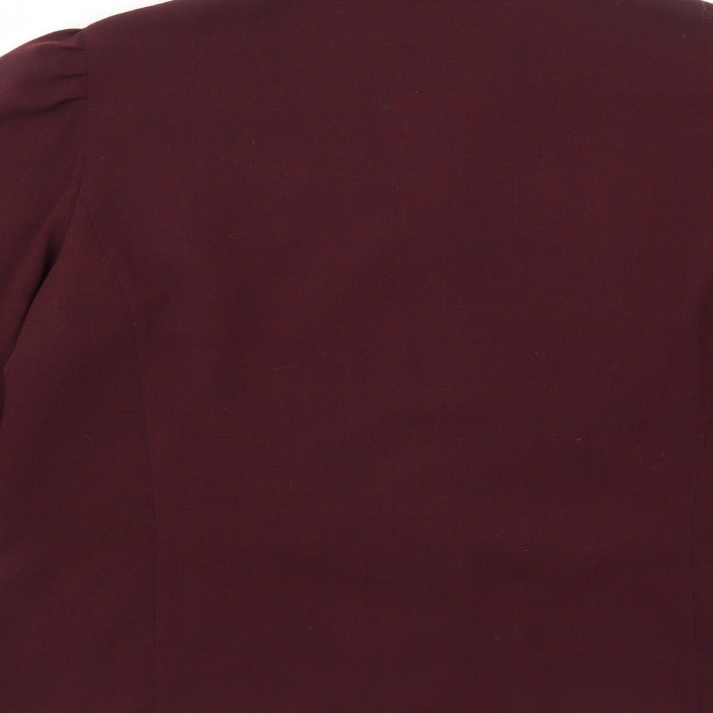 Country Casuals Womens Red Jacket Blazer Size 14 Button