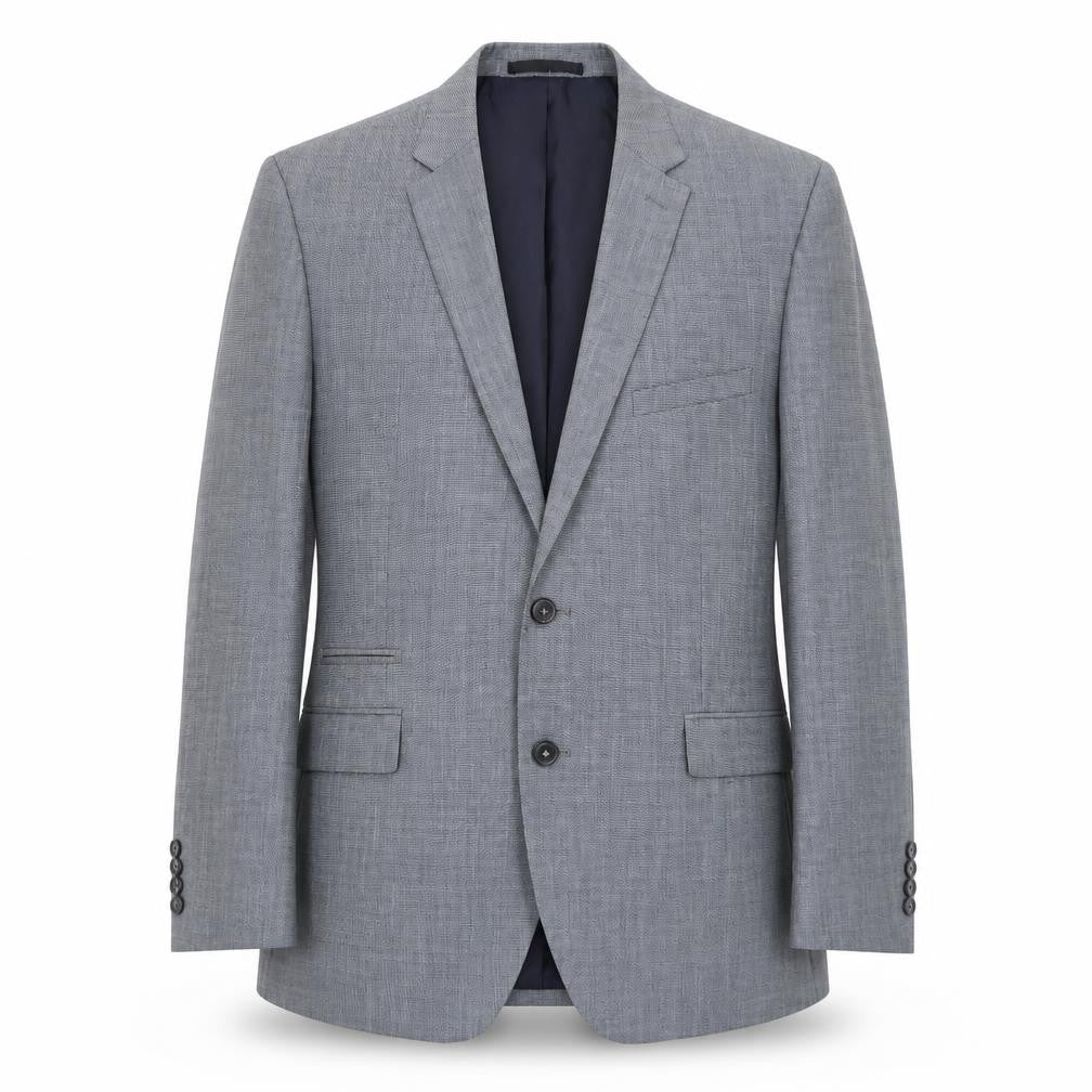 Burton Mens Grey Geometric Polyester Jacket Suit Jacket Size 40 Regular