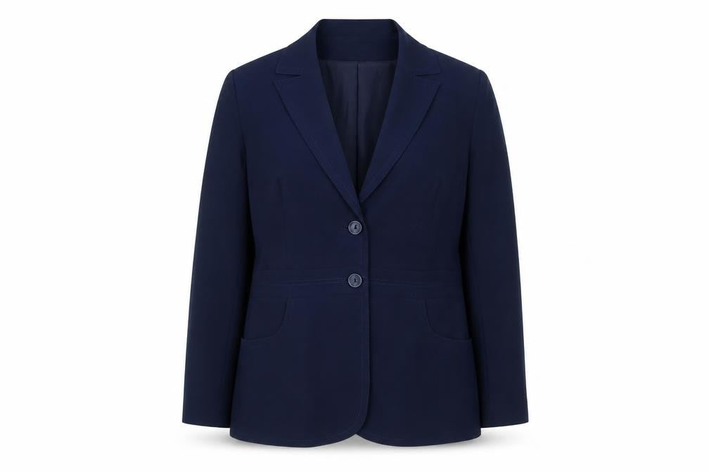 Agenda Womens Blue Polyester Jacket Suit Jacket Size 18
