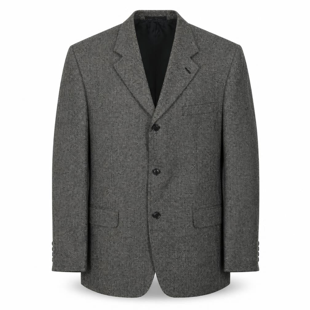 Ciro Citterio Mens Grey Geometric Polyester Jacket Suit Jacket Size 44 Regular