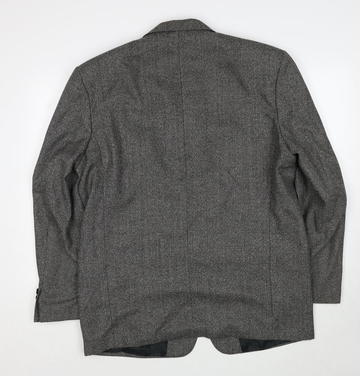 Ciro Citterio Mens Grey Geometric Polyester Jacket Suit Jacket Size 44 Regular