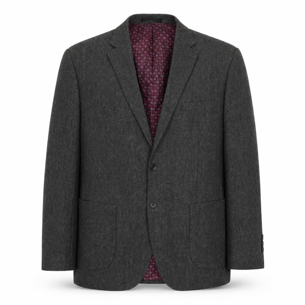Boston Crew Mens Grey Polyester Jacket Suit Jacket Size L Regular