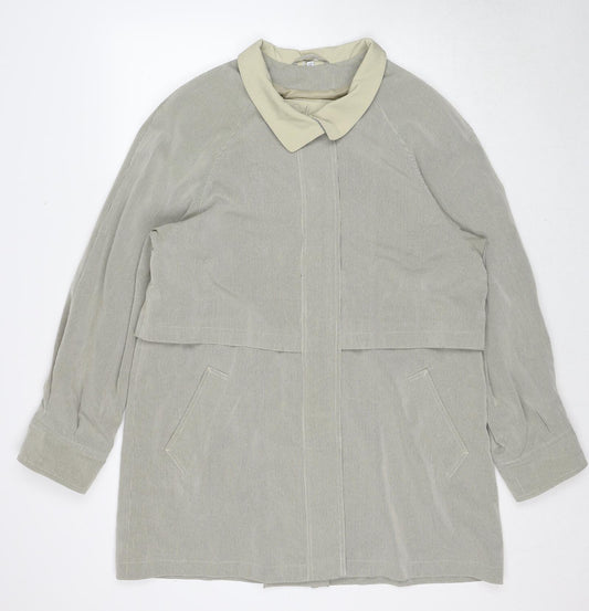 Debenhams Womens Beige Overcoat Coat Size 12 Button