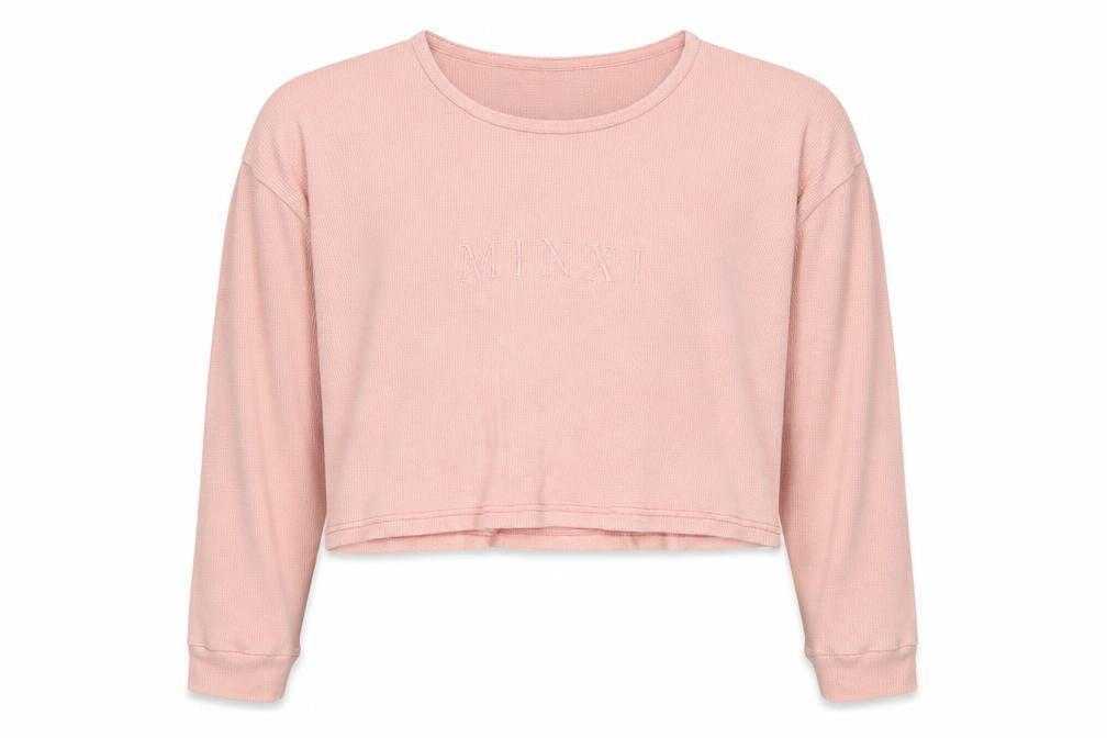 Minxi Womens Pink Cotton Pullover Sweatshirt Size 16 Pullover