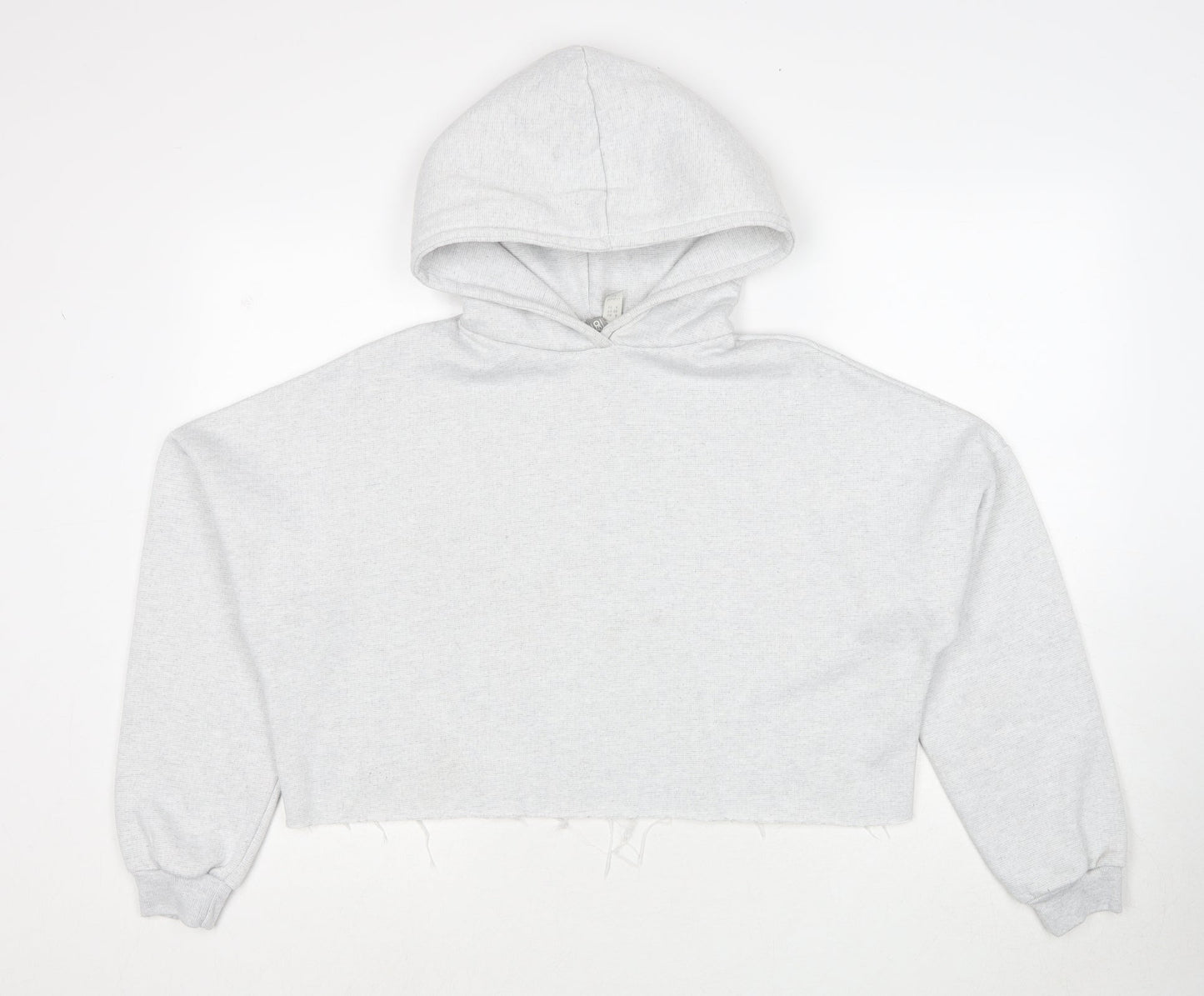 ASOS Womens Grey Polyester Pullover Hoodie Size 8 Pullover