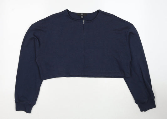 Missguided Womens Blue Round Neck Polyester Pullover Jumper Size 8