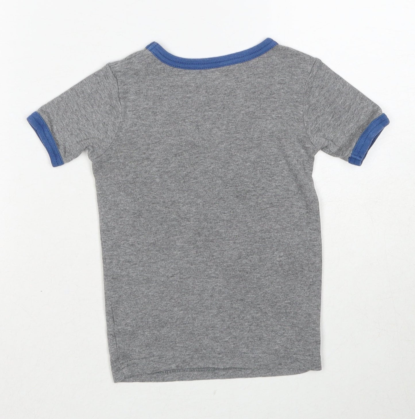 Oshkosh Boys Grey Cotton Pullover T-Shirt Size 4 Years Round Neck Pullover - Race Car