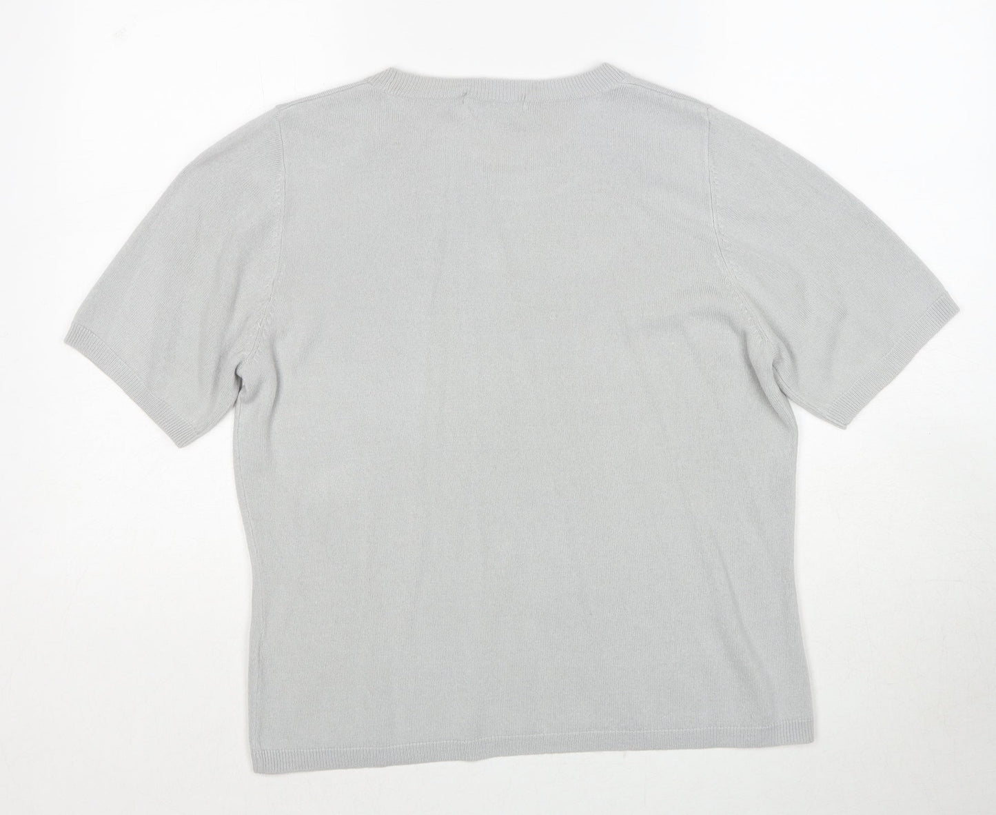 Marks and Spencer Womens Grey Roll Neck Acrylic Pullover Jumper Size 14