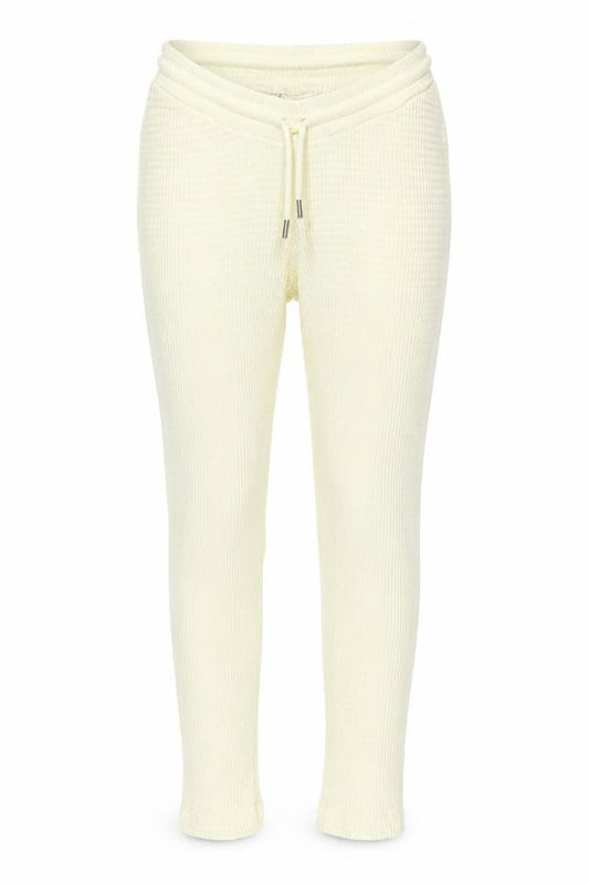 ASOS Womens Ivory Cotton Jogger Trousers Size 6 Regular Drawstring - Textured