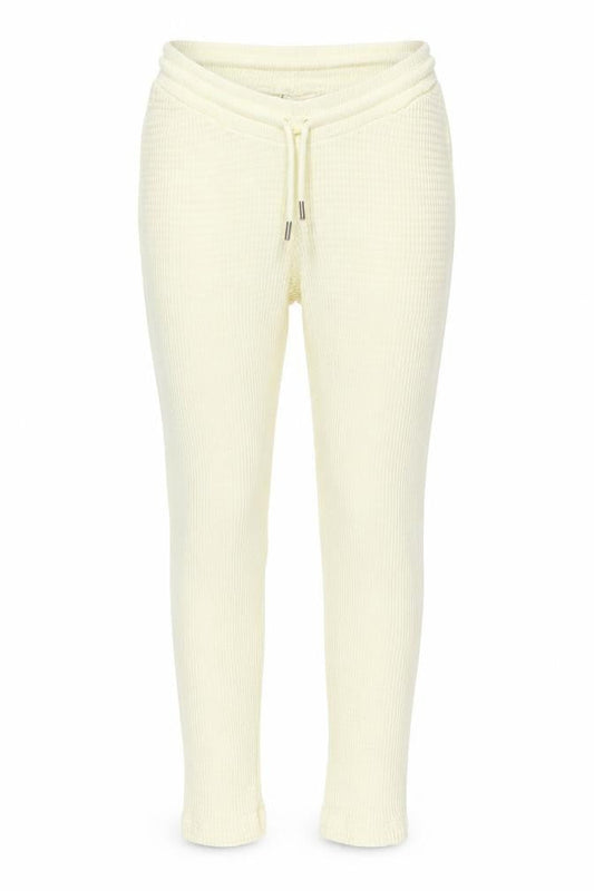 ASOS Womens Ivory Cotton Jogger Trousers Size 6 Regular Drawstring - Textured