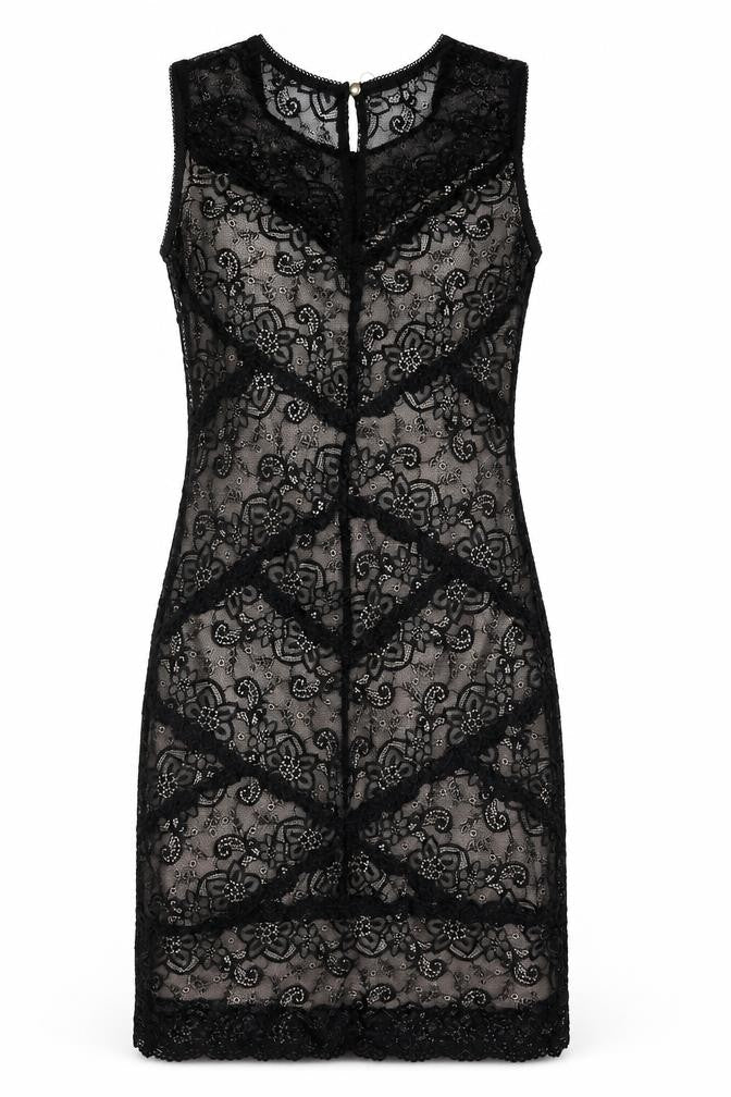Oasis Womens Black Geometric Polyamide A-Line Size XS Round Neck Button