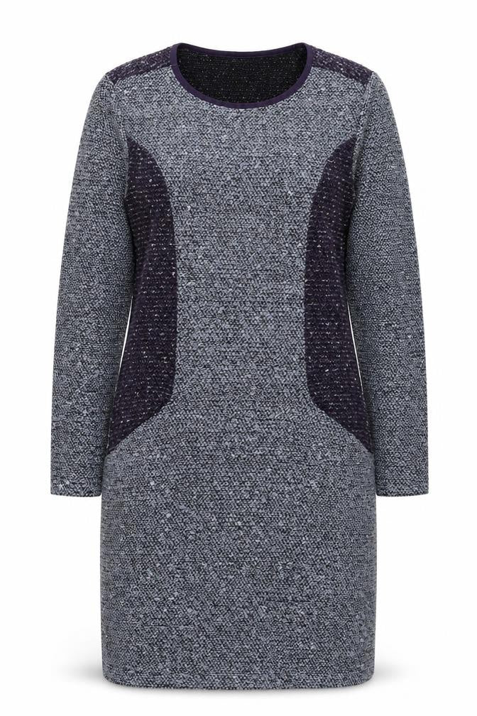 Stock Shop Womens Black Colourblock Polyester Jumper Dress Size S Round Neck Pullover