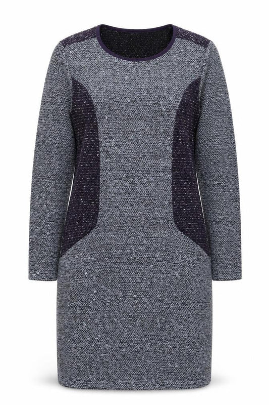 Stock Shop Womens Black Colourblock Polyester Jumper Dress Size S Round Neck Pullover