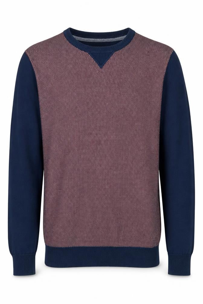 Burton Mens Blue Round Neck Geometric Cotton Pullover Jumper Size M Long Sleeve