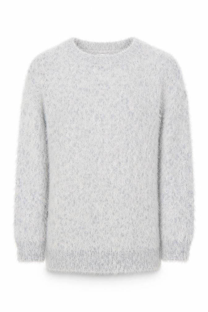 E-vie Girls Grey Round Neck Nylon Pullover Jumper Size 5 Years Pullover