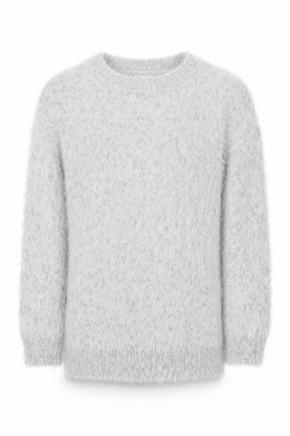 E-vie Girls Grey Round Neck Nylon Pullover Jumper Size 5 Years Pullover