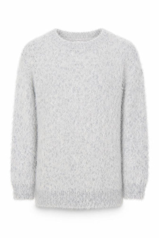 E-vie Girls Grey Round Neck Nylon Pullover Jumper Size 5 Years Pullover
