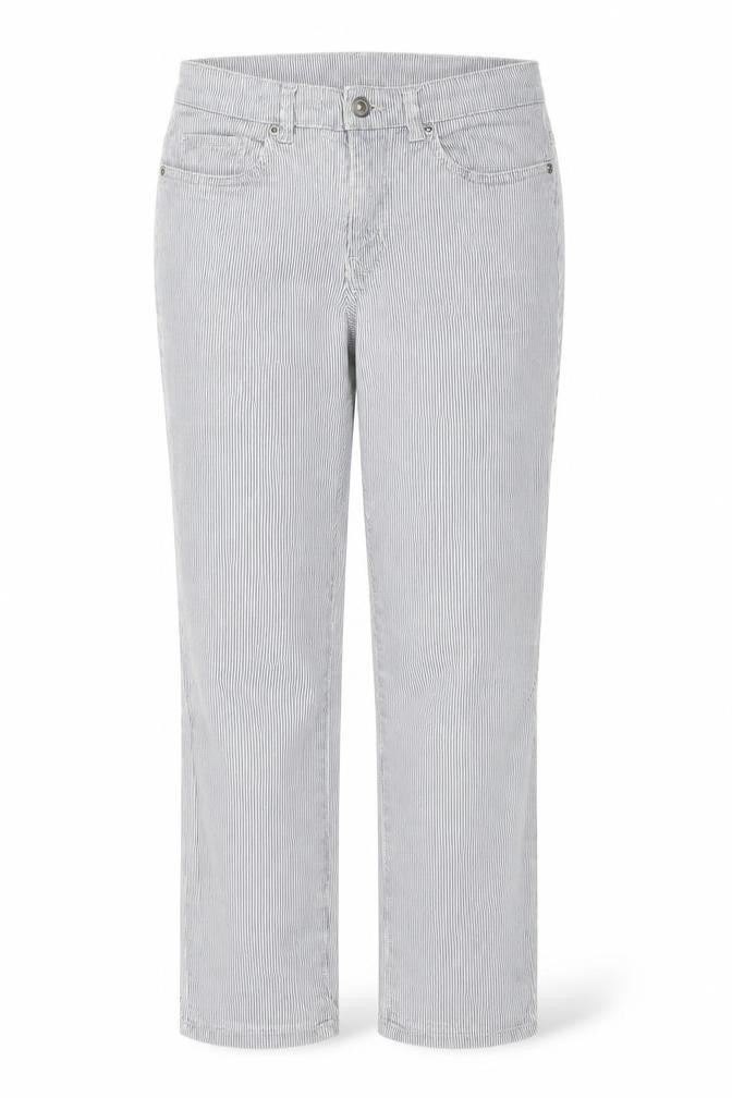 Label Of Grade Womens Blue Striped Cotton Straight Jeans Size 26 in Regular Button