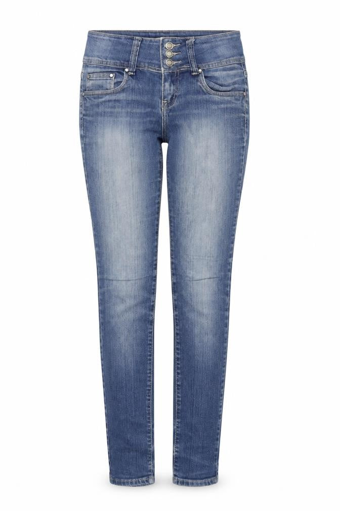 kess miss Womens Blue Cotton Skinny Jeans Size S Regular Zip