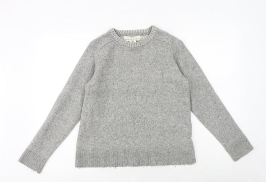 H&M Womens Grey Round Neck Acrylic Pullover Jumper Size S