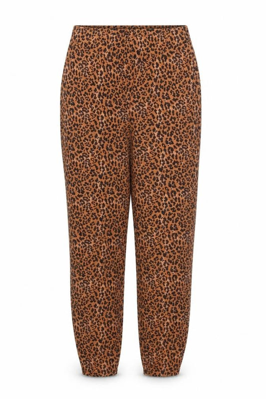 ASOS Womens Orange Animal Print Polyester Trousers Size 10 Regular - Leopard Print