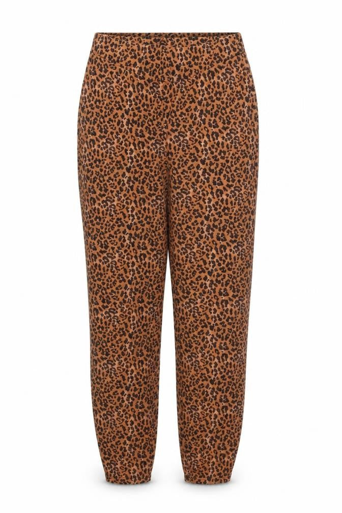 ASOS Womens Orange Animal Print Polyester Trousers Size 10 Regular - Leopard Print