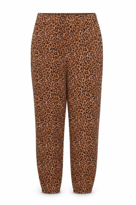 ASOS Womens Orange Animal Print Polyester Trousers Size 10 Regular - Leopard Print