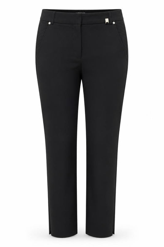 CC Womens Black Polyester Trousers Size 10 Regular Zip