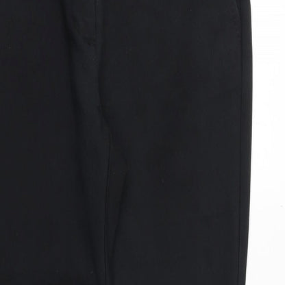 Country Casuals Womens Black Polyester Trousers Size 10 Regular Zip