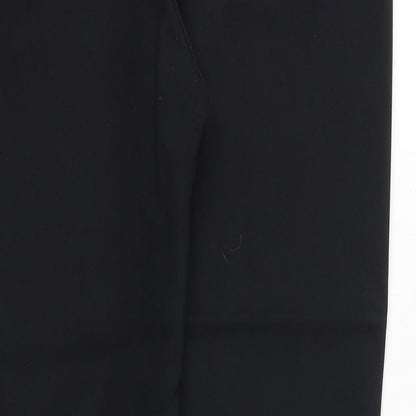 Country Casuals Womens Black Polyester Trousers Size 10 Regular Zip