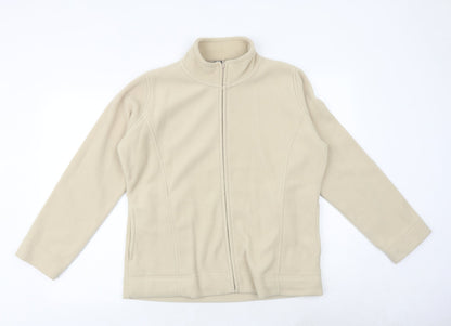 EWM Womens Beige Jacket Size M Zip - Size 14-16