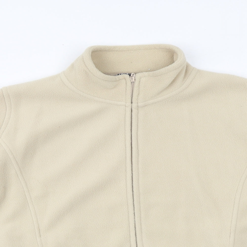 EWM Womens Beige Jacket Size M Zip - Size 14-16