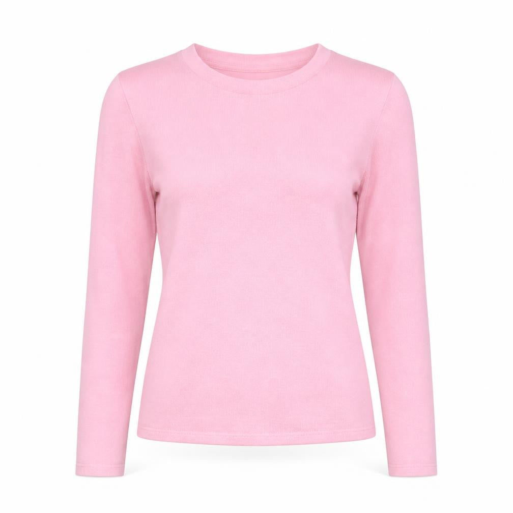 H&M Womens Pink Round Neck Polyester Pullover Jumper Size S