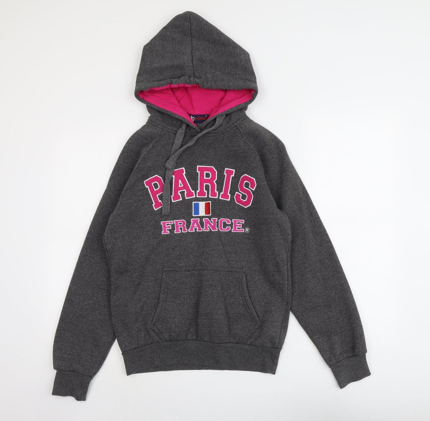 G-Crown Womens Grey Cotton Pullover Hoodie Size S Pullover - Paris