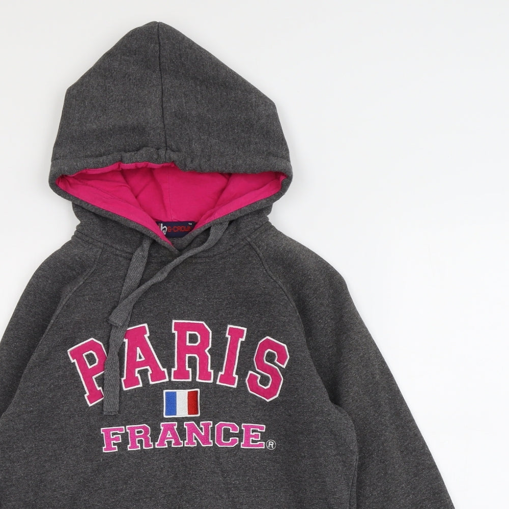 G-Crown Womens Grey Cotton Pullover Hoodie Size S Pullover - Paris