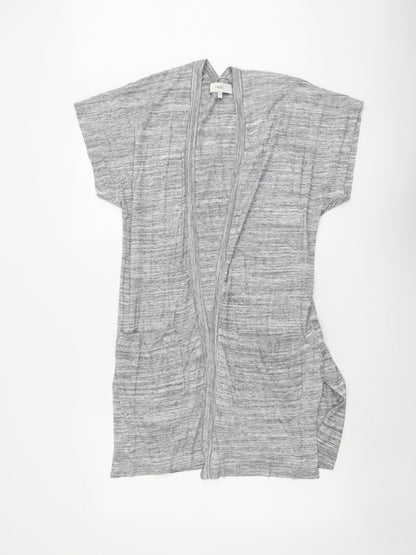 Next Womens Grey V-Neck Cotton Cardigan Jumper Size 10