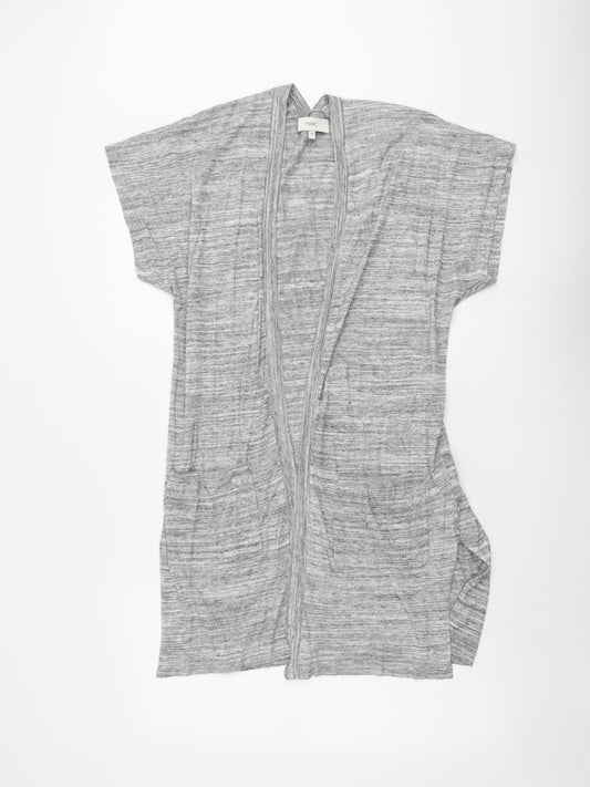 NEXT Womens Grey V-Neck Cotton Cardigan Jumper Size 10