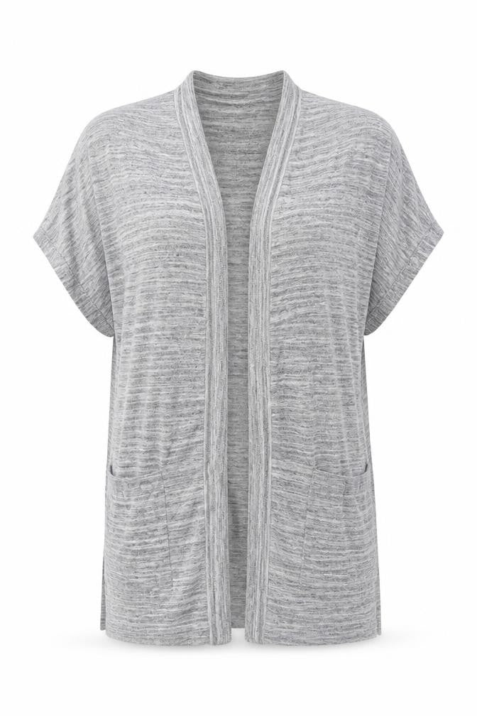 NEXT Womens Grey V-Neck Cotton Cardigan Jumper Size 10