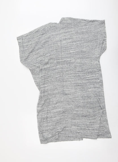 Next Womens Grey V-Neck Cotton Cardigan Jumper Size 10