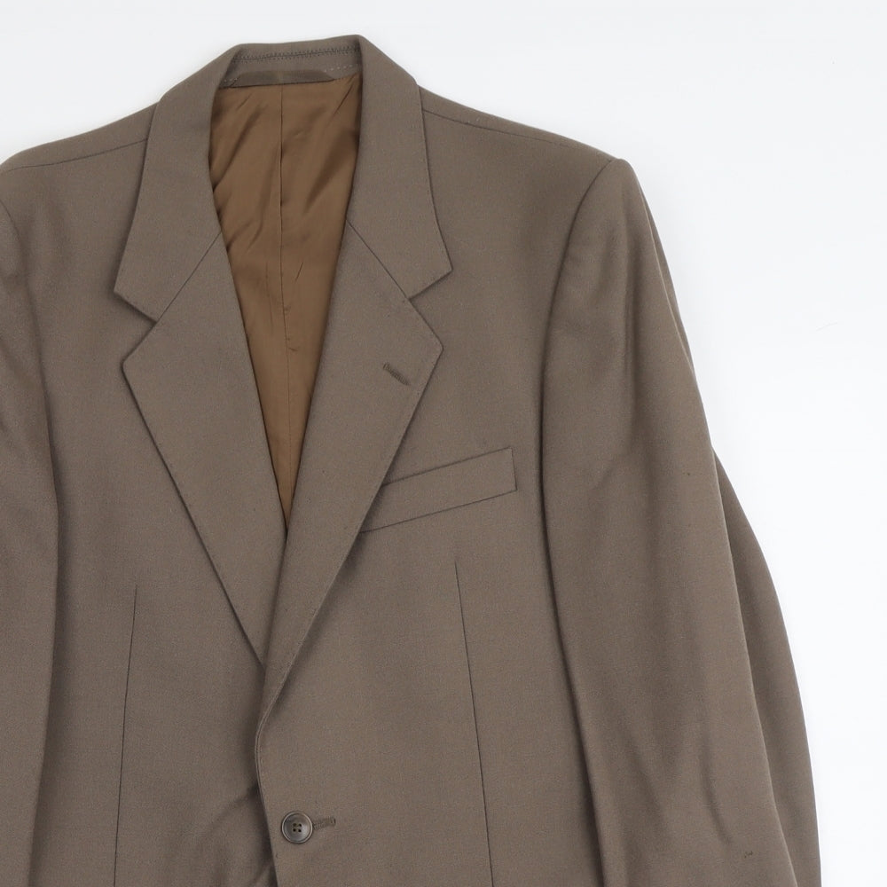 Francis Galay Mens Brown Wool Jacket Suit Jacket Size M Regular