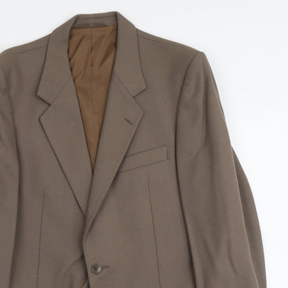 Francis Galay Mens Brown Wool Jacket Suit Jacket Size M Regular